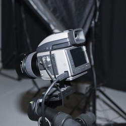 In studio test: Hasselblad H3D-31 v.s Canon 1Ds Mark III mounted on large format camera