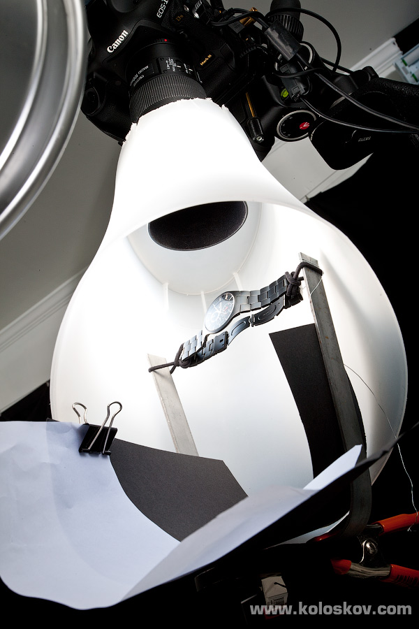 DIY shooting cone in product photography: watch position DIY shooting cone in product photography: watch position