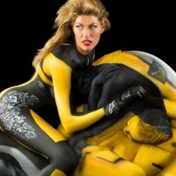 Trina Merry Bodypaint: Human Body Motocycles