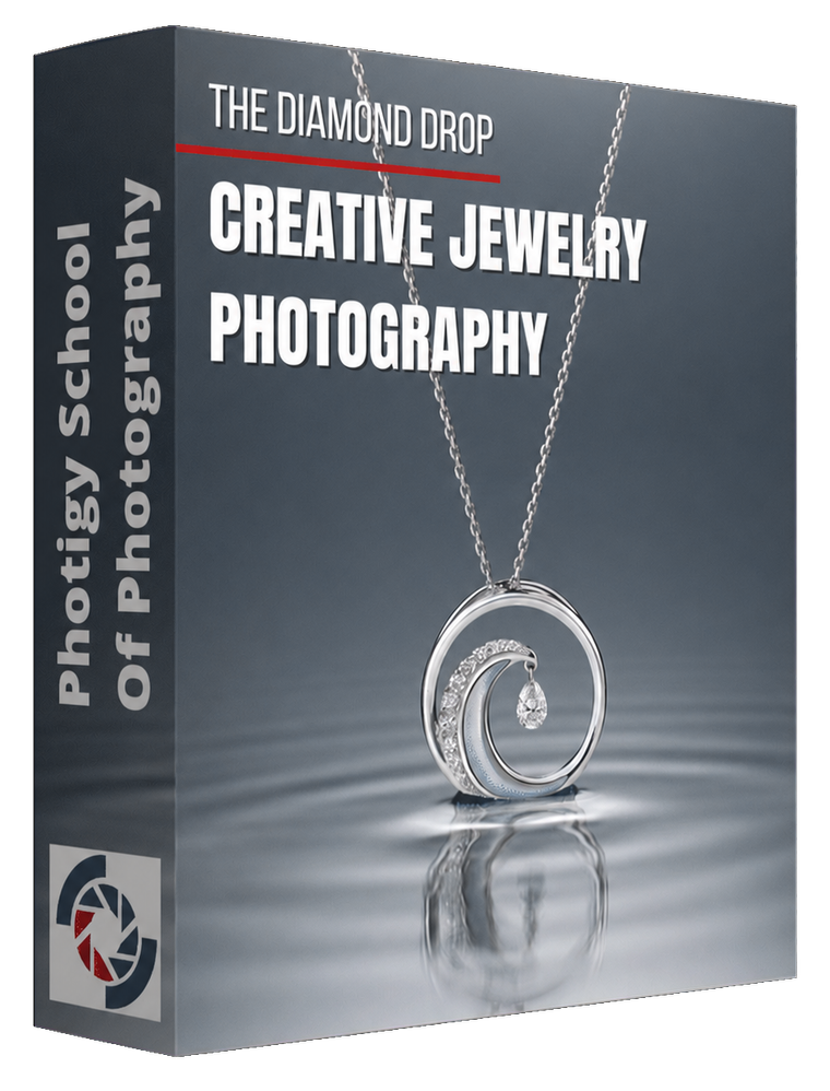 The Diamond Drop: Creative Jewelry Photography course box, Photigy School of Photography