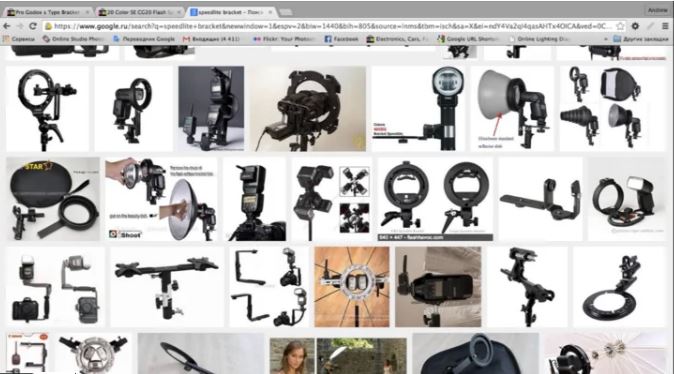 Bracket holder for hot-shoe flashes and other light modifiers