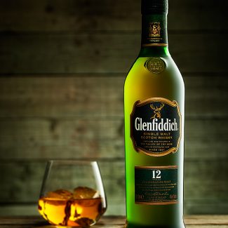 Making of Glenfiddich whisky shot