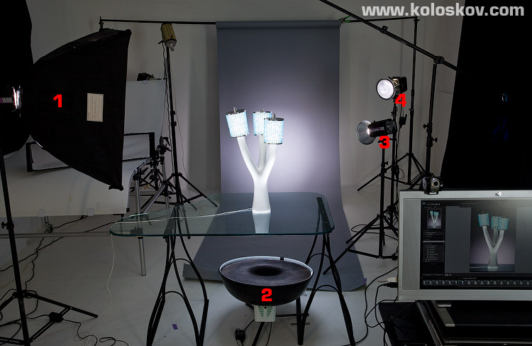 Designer’s tabletop lamp product photography tutorial