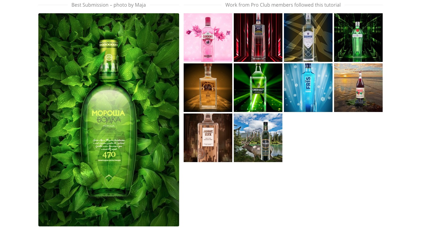 Beverage Photography with Digital Background