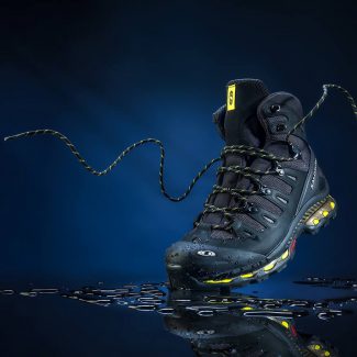 Making of “Boot with “flying” shoelaces” - Product Photography