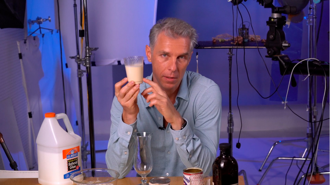 Result of mixing the cream ingredients