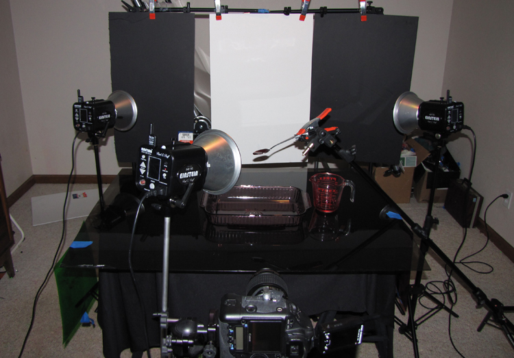 Lighting setup for liquid photoshot