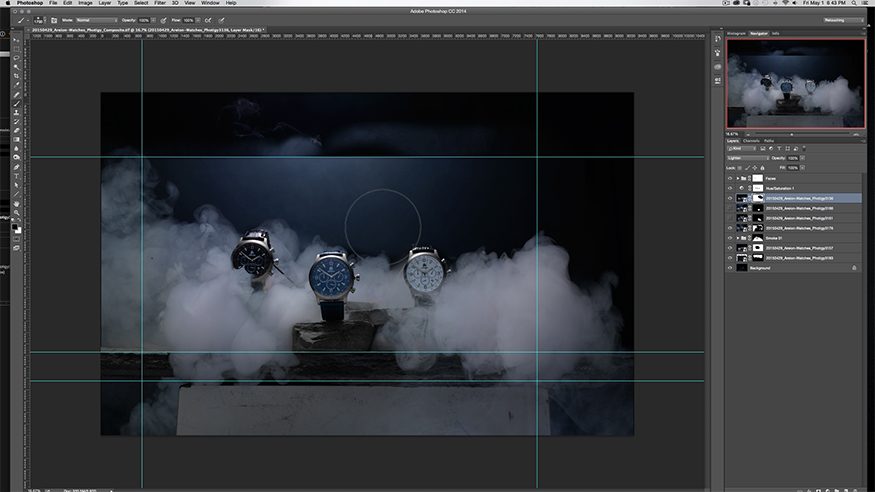 Areion Post Production Screenshot Shooting Multiple Watches - Product Photography Lesson