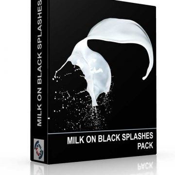 Milk on Black splash stock package