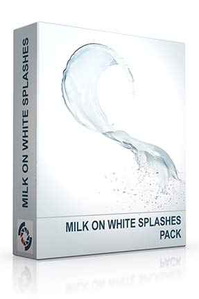 Milk on White splash stock package